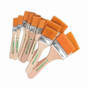 Set di pennelli per pittura a olio 12 pezzi - pennelli piatti - manico in legno - setole in nylon - per pittori di olio - uso duraturo - pennello a setole
