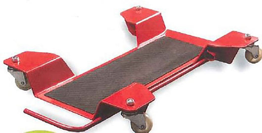 Cavalletto moto centrale con ruote supporto in ferro verniciato