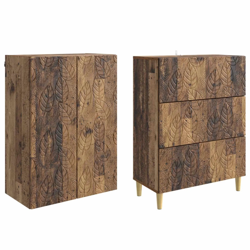 Set di armadi 2 pcs Legno antico 66 x 34,5 x 90 cm