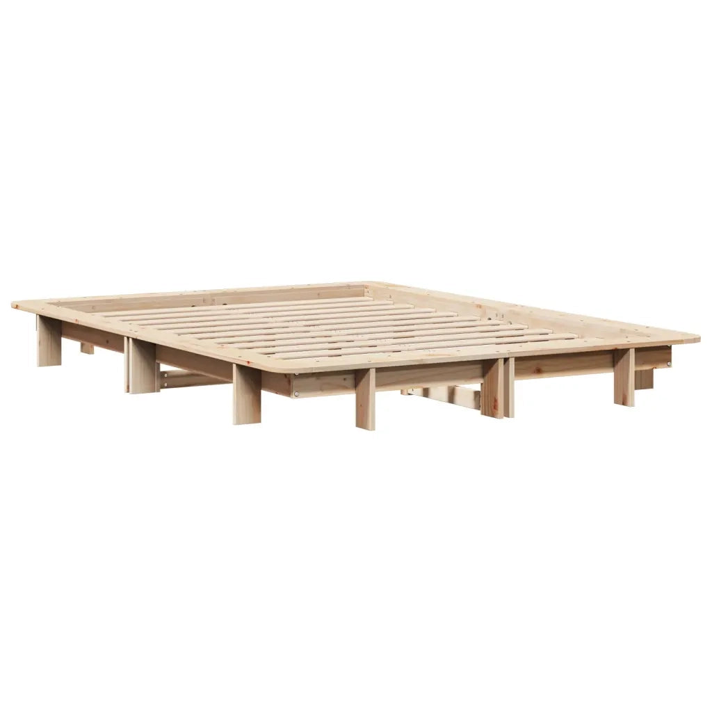 Letto senza Materasso-Struttura Letto 120x200 cm in Legno Massello di Pino 236476