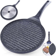Griglia grande Ø 27 cm - Alluminio estruso con rivestimento antiaderente per piastre a gas e inductive