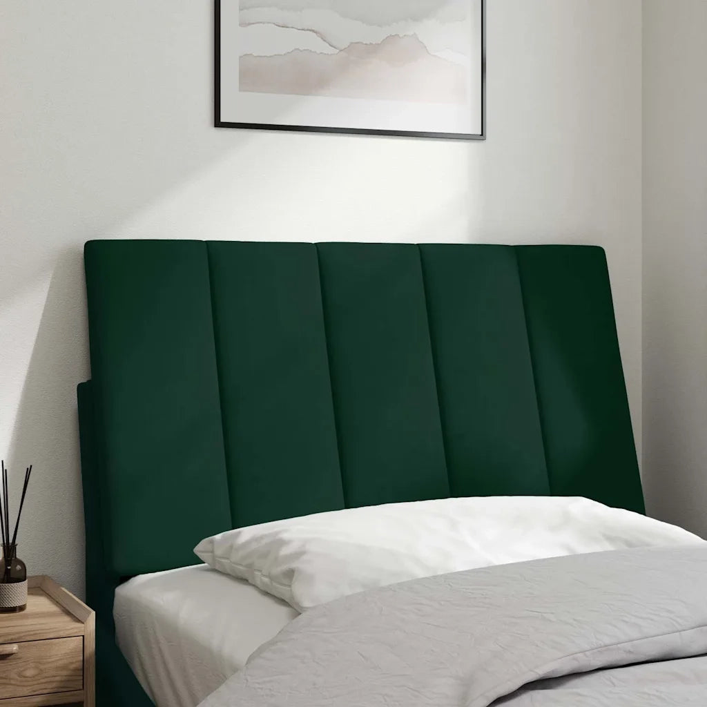 Cuscino Testiera Hanko Verde Scuro 90 cm in Velluto 374652