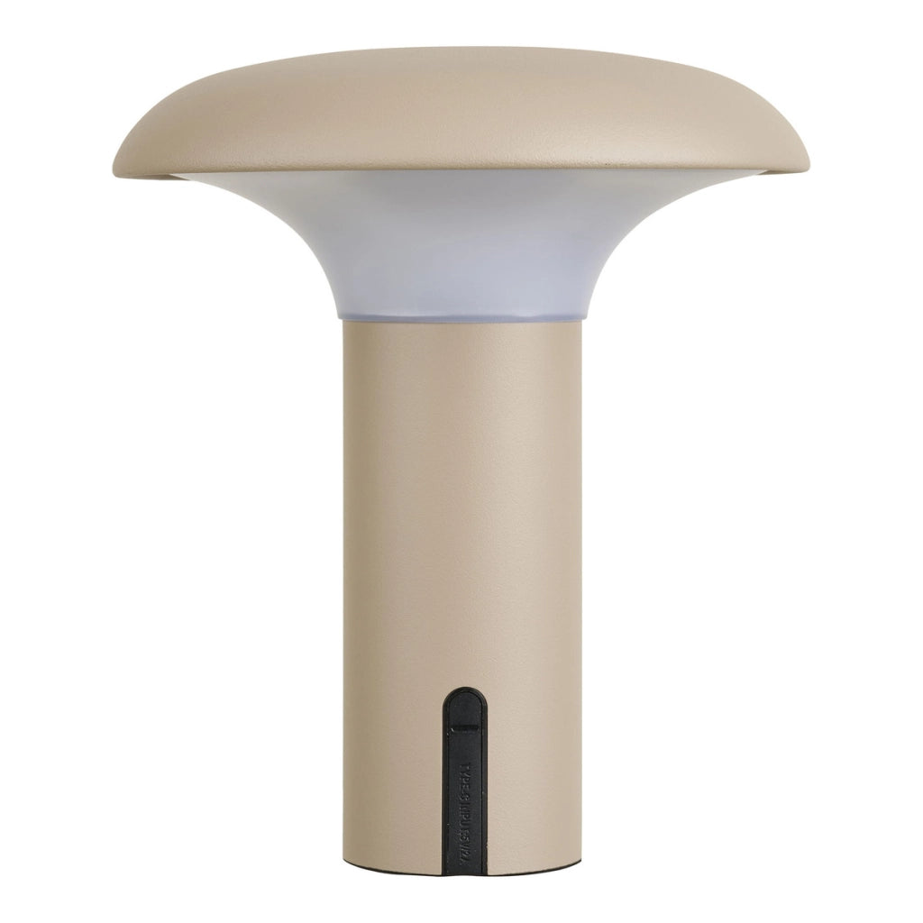 Lampada da Tavolo Ramsey, Beige, Metallo, 18x18x21,5 cm
