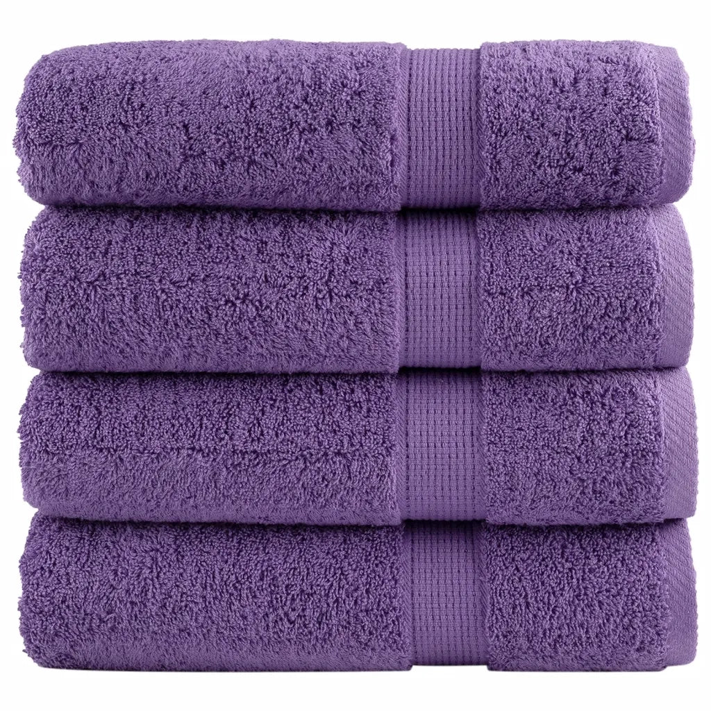 Asciugamani da bagno Premium SOLUND 4pz Viola 100x150cm 600g/m² 137360