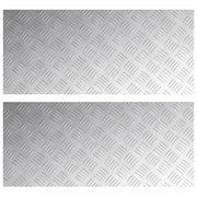 Gradini per Scale 2 pz | Tappetini per scale autoadesivi Argento 90 x 40 cm Alluminio