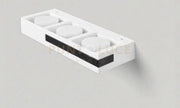 VELIA applique a parete 3 luci attacco GX53 Nera 35,2cm h.5cm in gesso e alluminio