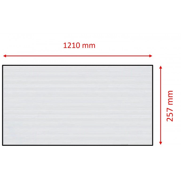 Set di 10 lastre policarbonato alveolare spessore 4 mm 121 x 27.5 cm Trasparente