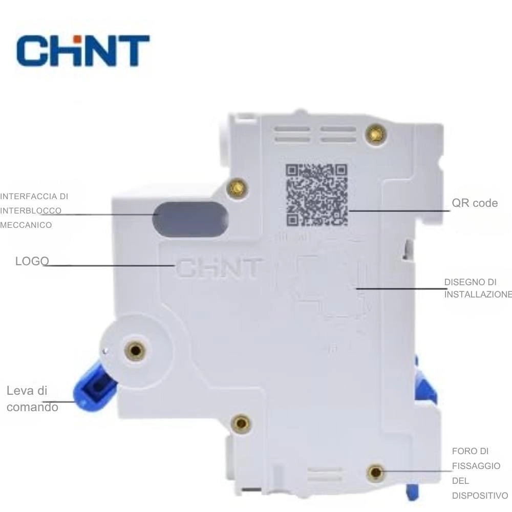 Chint 296749 interruttore magnetotermico serie nxb-63s c16 1p+n 4,5ka