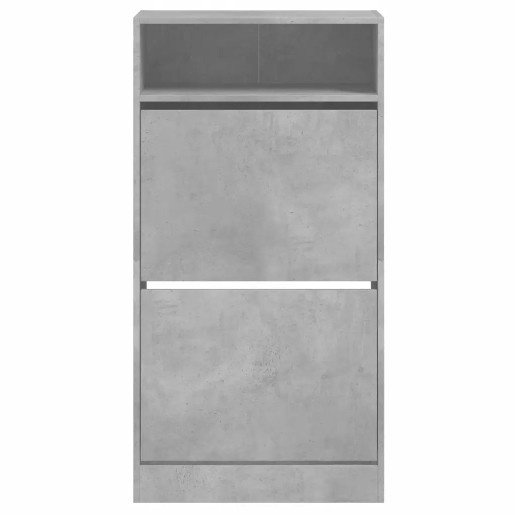 Scarpiera-Scaffale per scarpe Grigio Cemento 60x34x116 cm in Legno Multistrato