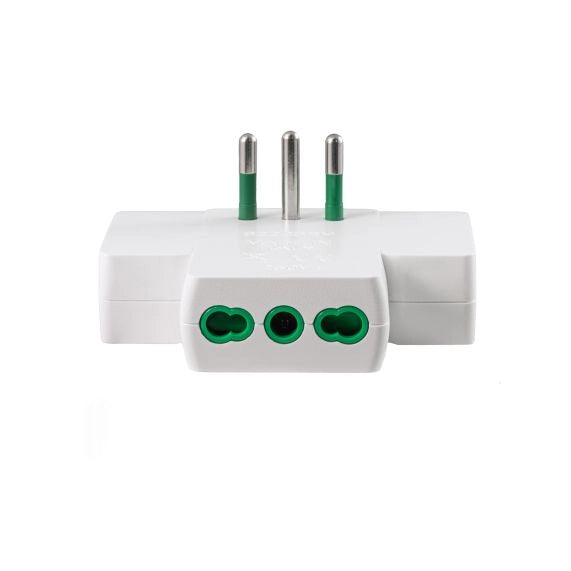 FME 87225RM ADATTATORE PIATTO 10A 3PR BIP C/LIMIT. BCO- FANTON- 1,0 pz