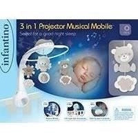 Giostrina musicale e proiettore - INFANTINO - Sweet Night 3 in 1 - Grigio