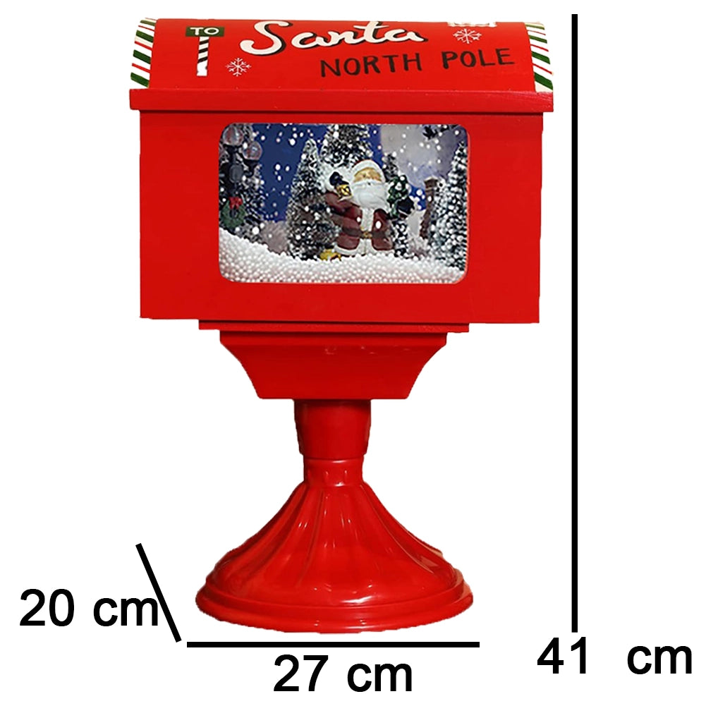 Buca delle Lettere Babbo Natale Luminosa Decorazione Cassetta Postale Natalizia