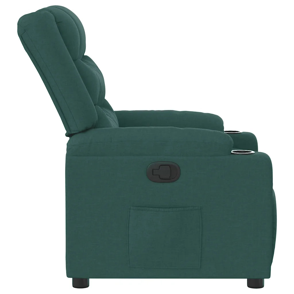 Poltrona Reclinabile in Tessuto Verde Scuro 4019925