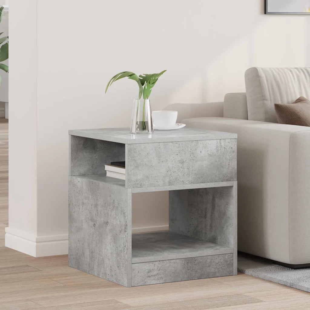 Tavolino Grigio cemento 40,5 x 40 x 45 cm Legno multistrato 890918