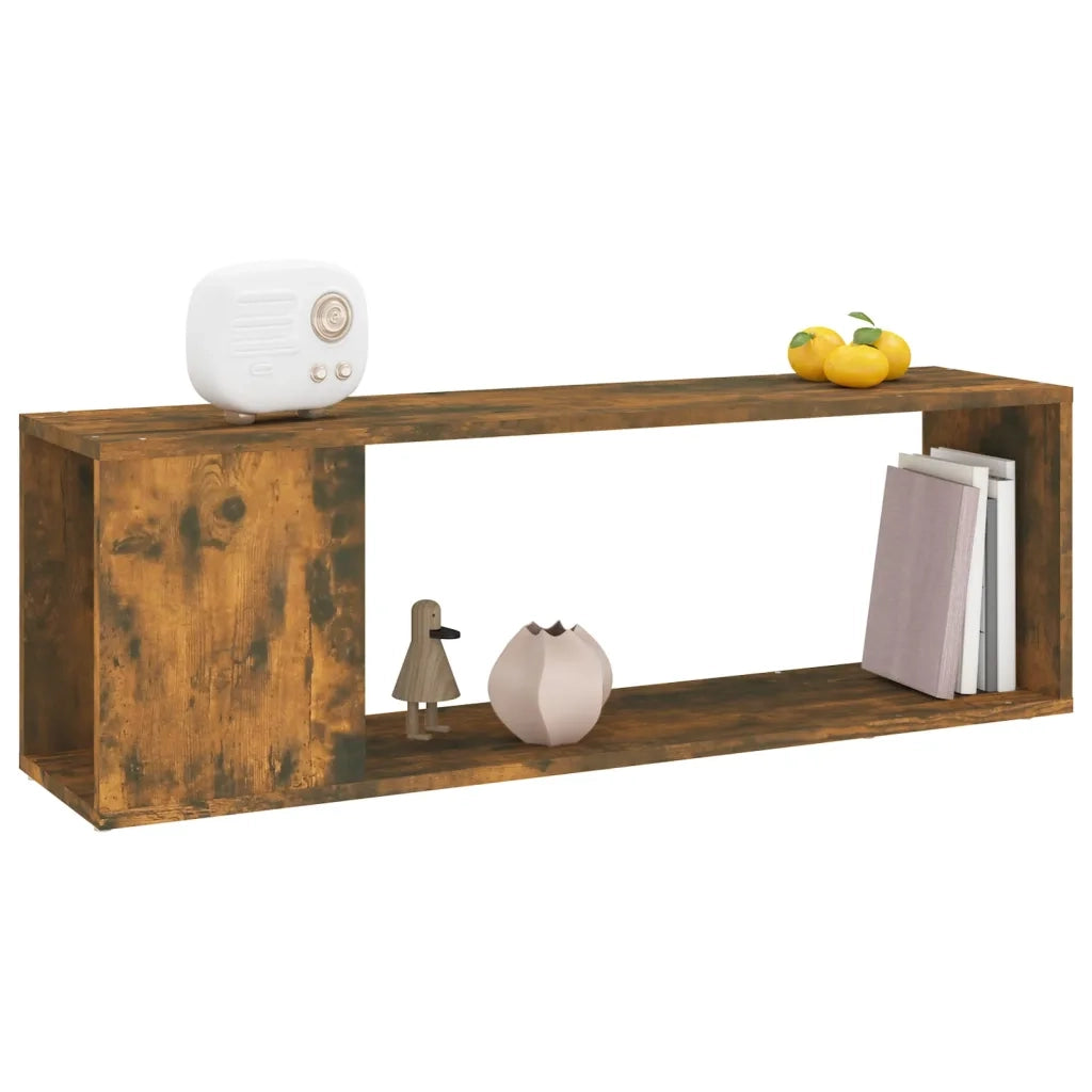 Mobile TV Rovere Fumo 100x24x32 cm in Legno Multistrato 816035