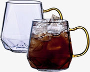 Set di 2 tazze da caffè con manico per latte, cappuccino, Americano, tè e bevande - 10 oz