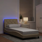 Giroletto con LED senza Materasso Crema 80x200 cm in Tessuto 3310634
