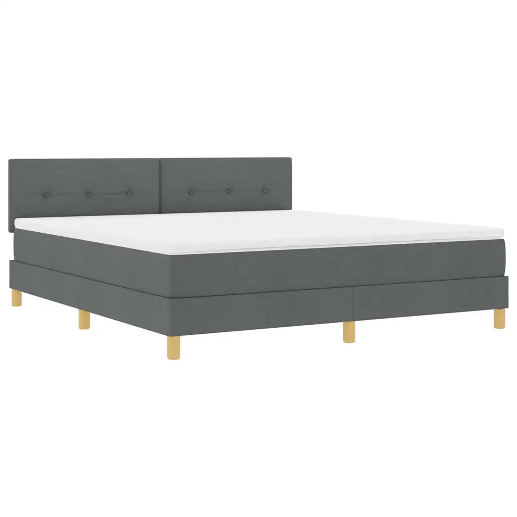 Letto a molle con cuscino Grigio scuro 180 x 200 cm Tessuto 3338938