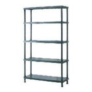 SCAFFALE IN RESINA FISSO cm 30x80x188h - 5 ripiani - portata 225 kg