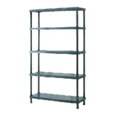 SCAFFALE IN RESINA FISSO cm 30x80x188h - 5 ripiani - portata 225 kg