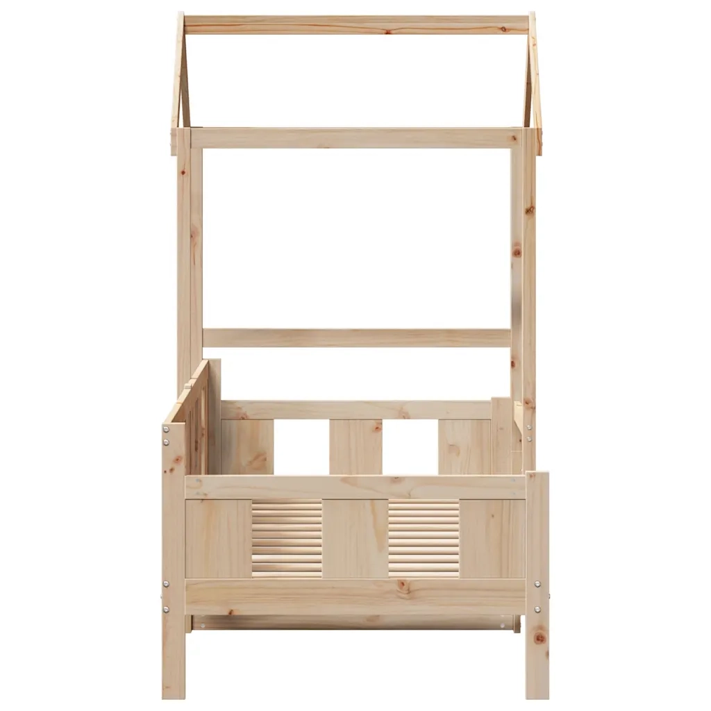 Letto singolo | Letto per adulti | Dormeuse con Tetto 80x200 cm in Legno Massello di Pino