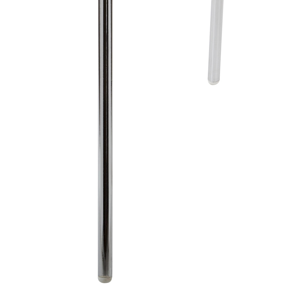 Set di 2 sedie trasparenti materiale sintetico gambe in metallo schienale moderno sala da pranzo
