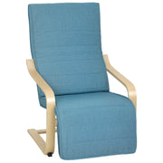 Poltrona Relax con Poggiapiedi Regolabile ¨C Zephmum ¨C 66,5x94x100cm Blu