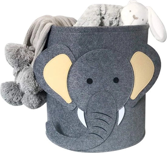 Cassetti per bambino, Scatole di conservazione, Cestino della lavanderia, Cassetti per giocattoli per camera da letto dei bambini, Organizzatore (Elefante)