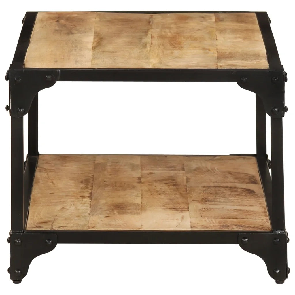 Tavolino da Salotto-Tavolino da soggiorno-Tavolo 90x45x35 cm Legno Massello di Mango Grezzo