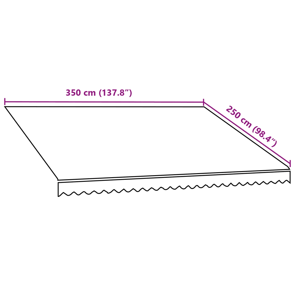 Tenda da Sole in Tela Arancione e Marrone 350x250 cm cod mxl 55384
