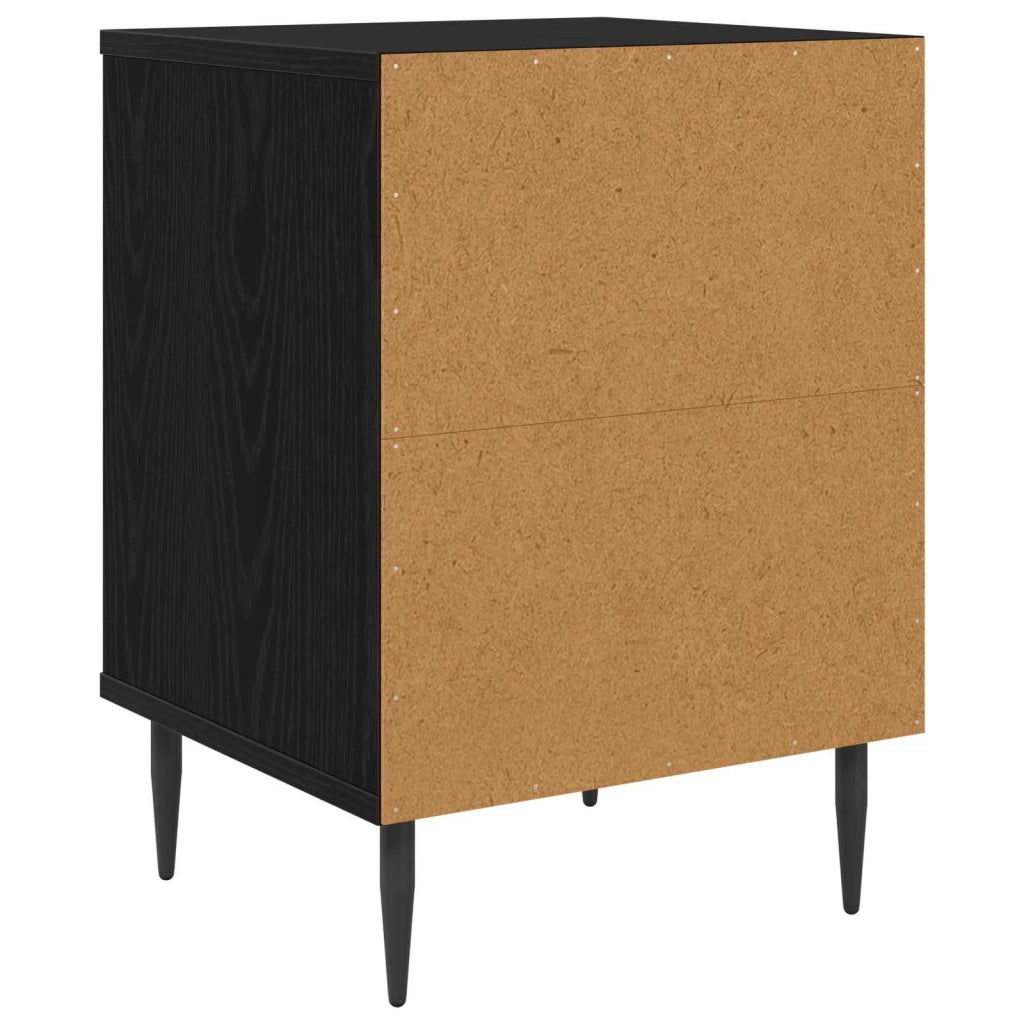 Armadio da Notte GOTHA 2 pz Rovere Nero 36 x 33 x 51 cm 8007268