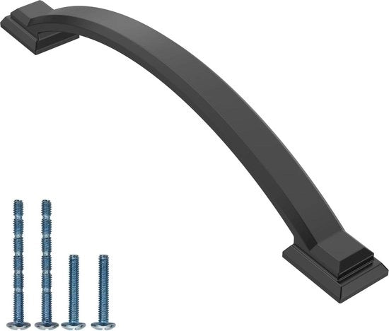 Greppa per cassetti - nero - distanza di apertura 128 mm - cassetti per cucina - grilletta per cassetti - maniglie per mobili - maniglie per cucina - mobili - maniglie per cassetti -  EU0047 - set da 10 pezzi