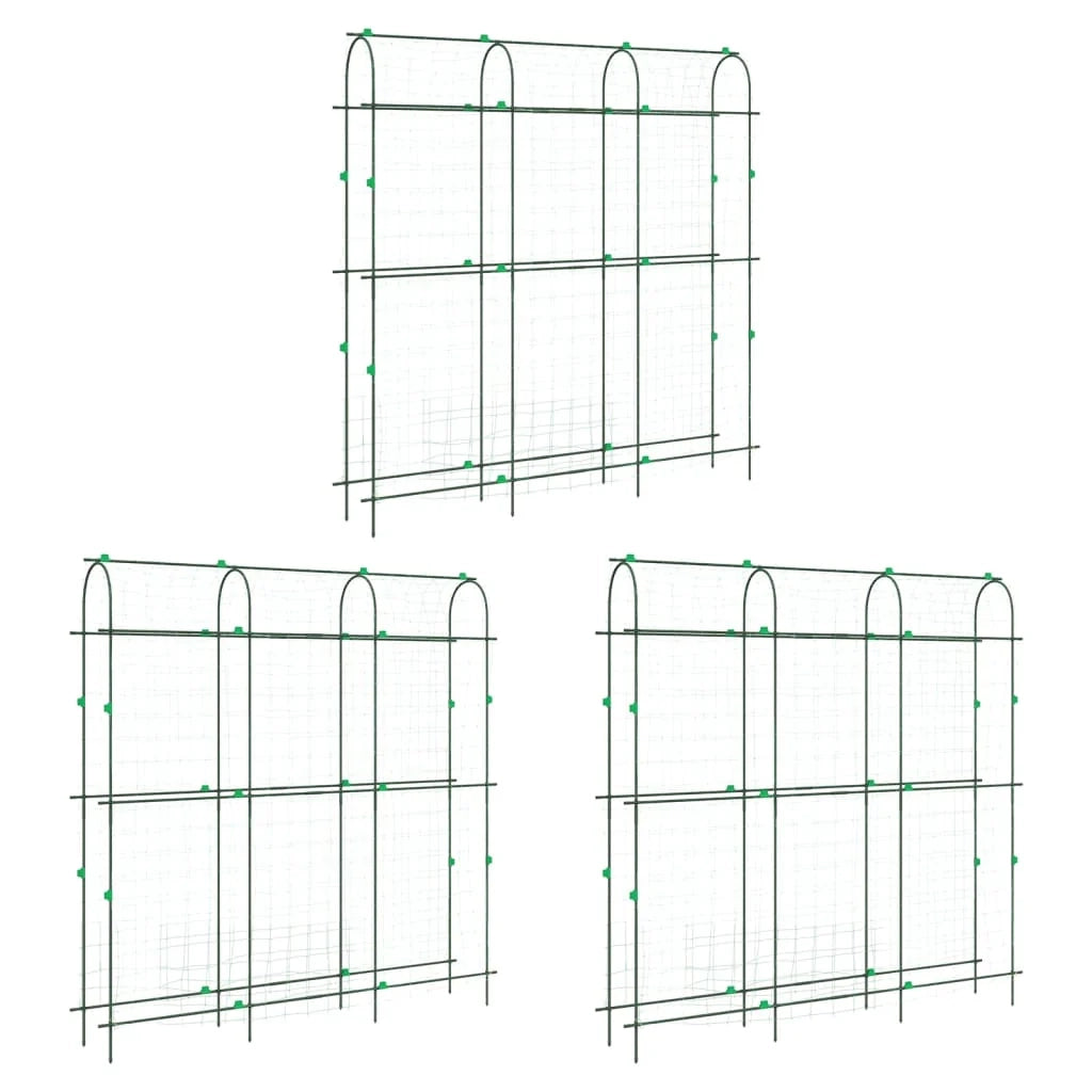 Traliccio da giardino a forma di U resistente e adatto per piante rampicanti 181 x 31 x 182,5 cm acciaio verde 02_0055609