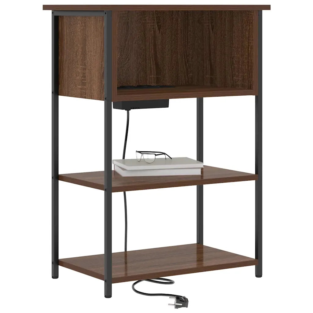vidaXL Armadio da Notte Rovere marrone 55 x 31 x 76 cm