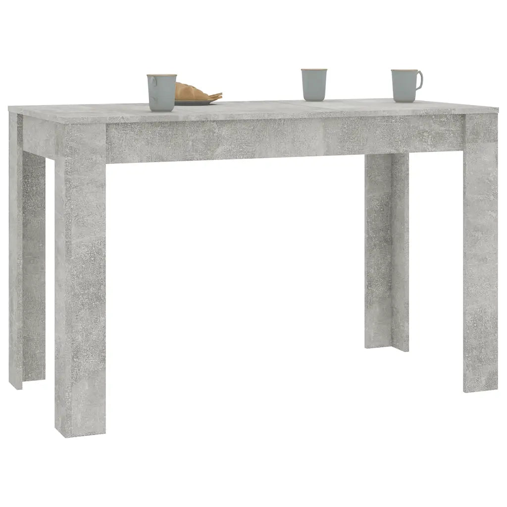 Tavolo da Pranzo Grigio Cemento 120x60x76 cm Legno Multistrato 800436