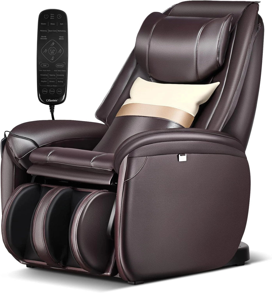 Poltrona Massaggiante Elettrica Shiatsu 8 Modalità, Poltrona Reclinabile con Riscaldatore Schienale, Rilevamento Automatico Spalle, Controllo Remoto, Ruote e Cuscino (Nero)
