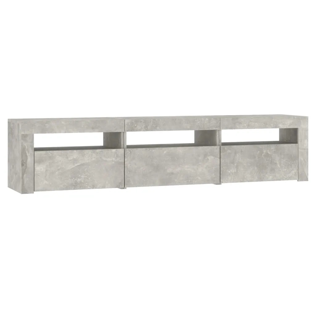 Mobile TV | Armadietto TV | Mobile Porta TV con Luci LED Grigio Cemento 180x35x40 cm