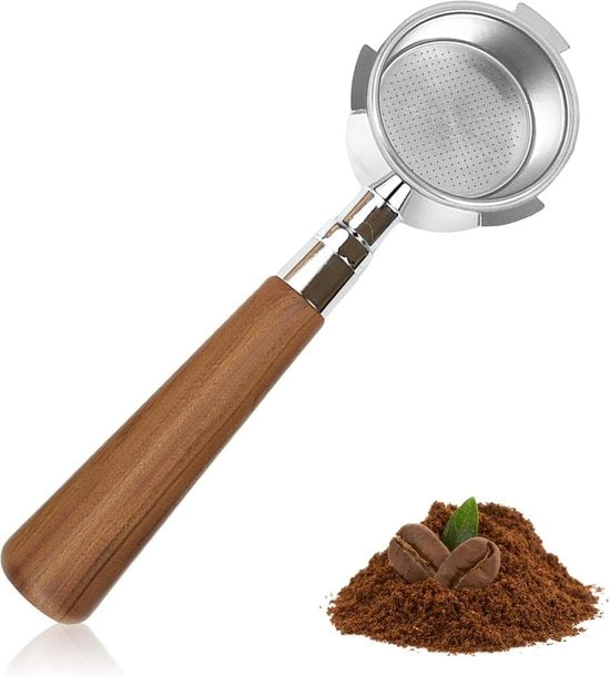 Houder per filtro - 51 mm - maniglia a tre manici - filtro per macchina del caffè - accessori per estrazione del caffè - accessori per caffè - doppio becco - modello compatibile EC680 EC685