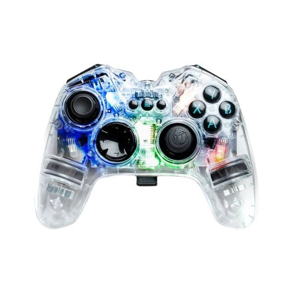 Gamepad nacon pcgc 200wlrgb pc game wireless gaming controller clear c