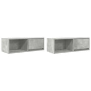 Mobili TV 2 pz | Armadietto TV | Mobile Porta TV Grigio Cemento 80x31x25,5cm in Legno Multistrato