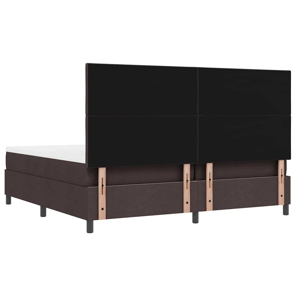 Letto a molle con materasso Marrone Scuro 200 x 200 cm Tessuto 3344173