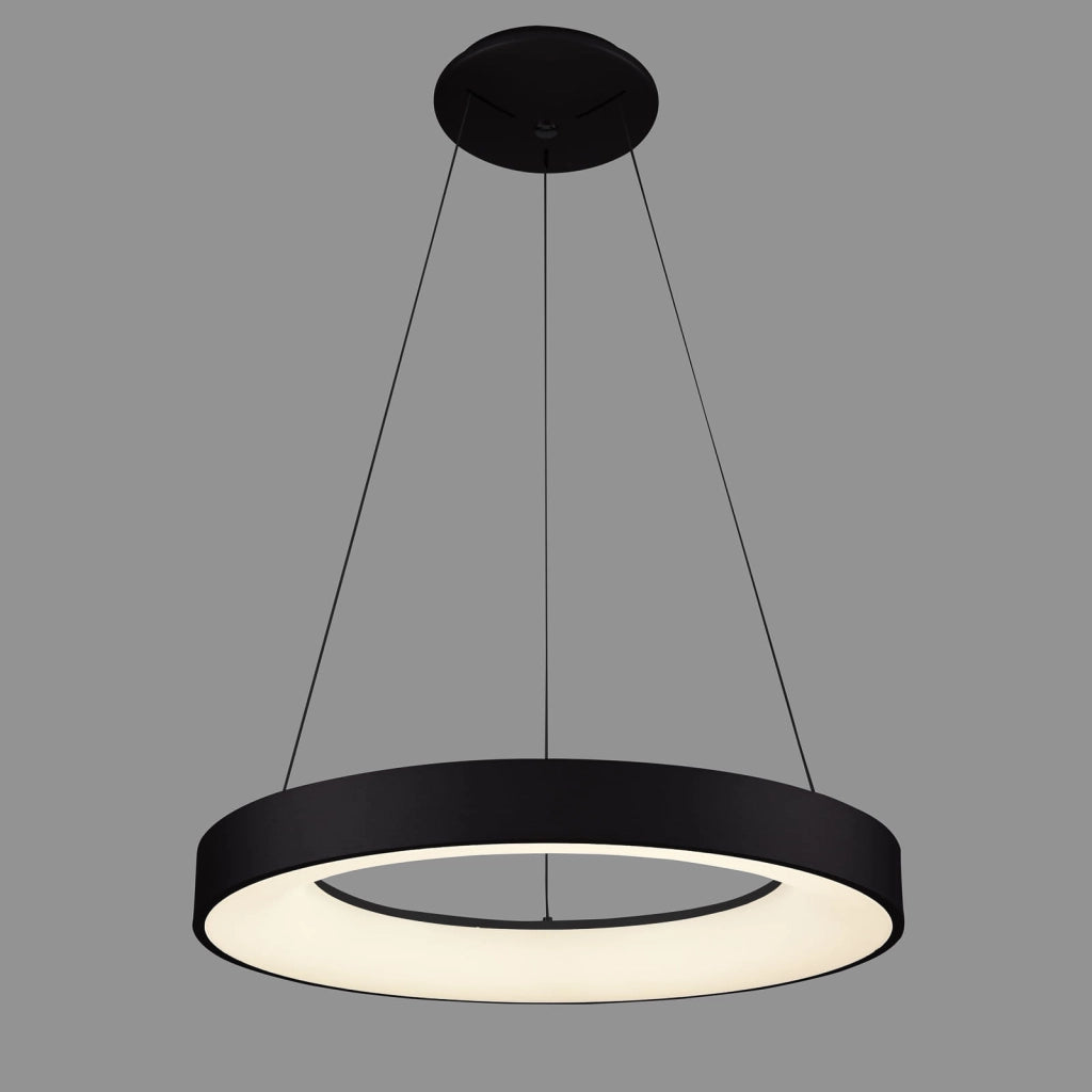 Italux Giulia - Lampada a sospensione moderna a LED nero, bianco caldo 3000K 2200lm