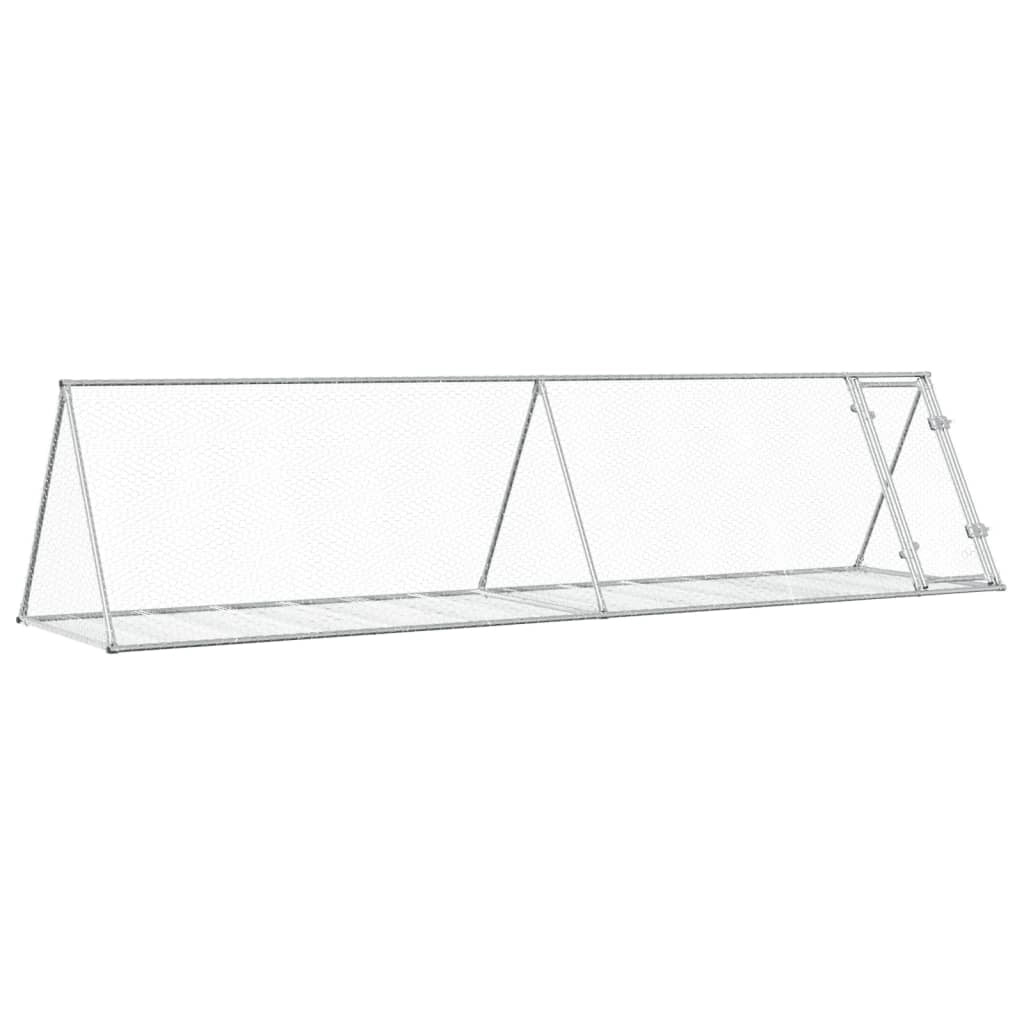 Gabbia per conigli in argento 400 x 105 x 91 cm in acciaio zincato Argento 02_0041697