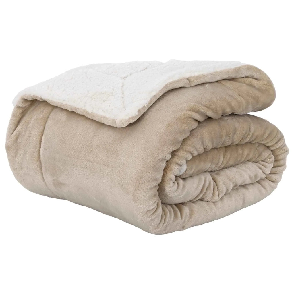 Coperta Beige 130 x 150 cm Panno