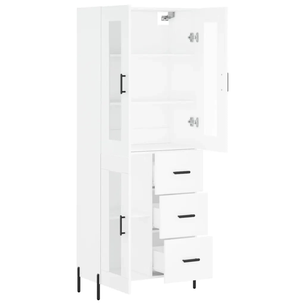Credenza Bianca 69,5x34x180 cm in Legno Multistrato 3198601