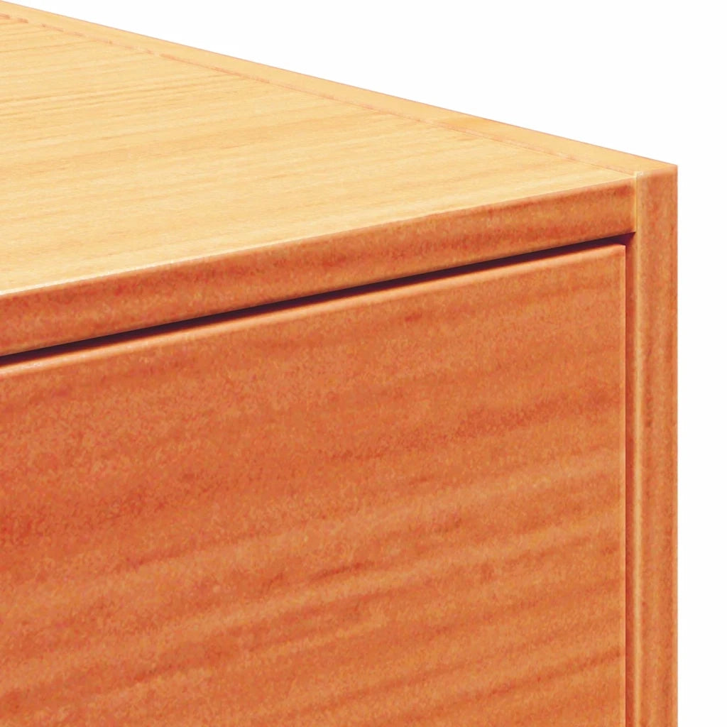 vidaXL Comodino con cassetto 2 pcs Cera marrone 50 x 32.5 x 24 cm