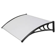 Pensilina Tettoia Nera in Policarbonato Compatto Satinato Opalino 120x80 cm