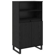 Credenza | Madia | Buffet da pranzo | Armadio da pranzo Nero 60 x 36 x 110 cm Legno multistrato