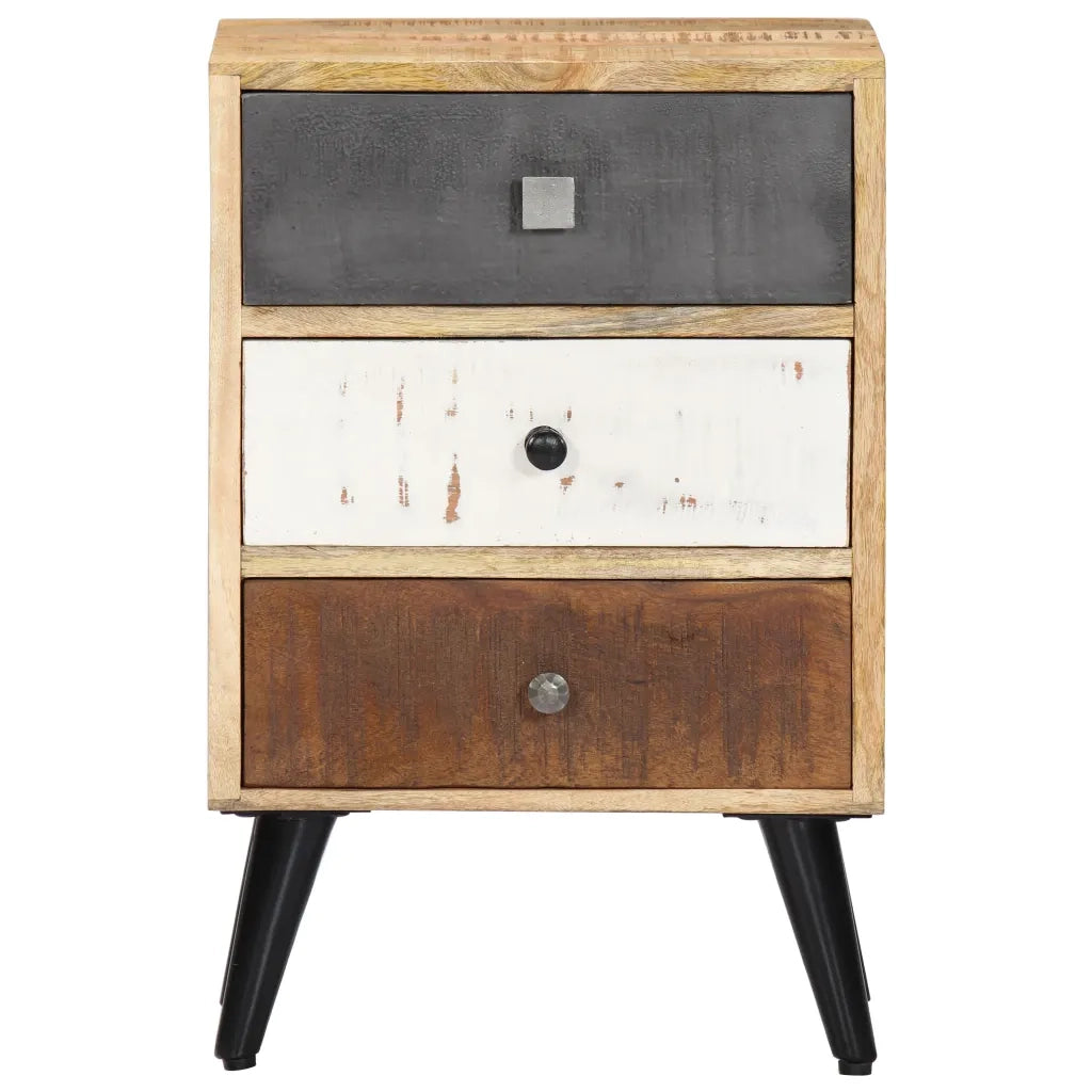Comodino | Armadio da Notte | Mobiletto da notte 40x30x60 cm in Legno Massello di Mango