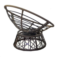 Poltrona da Giardino con Cuscino e Tavolino in Alluminio e Polyrattan  Baltimora Grigio